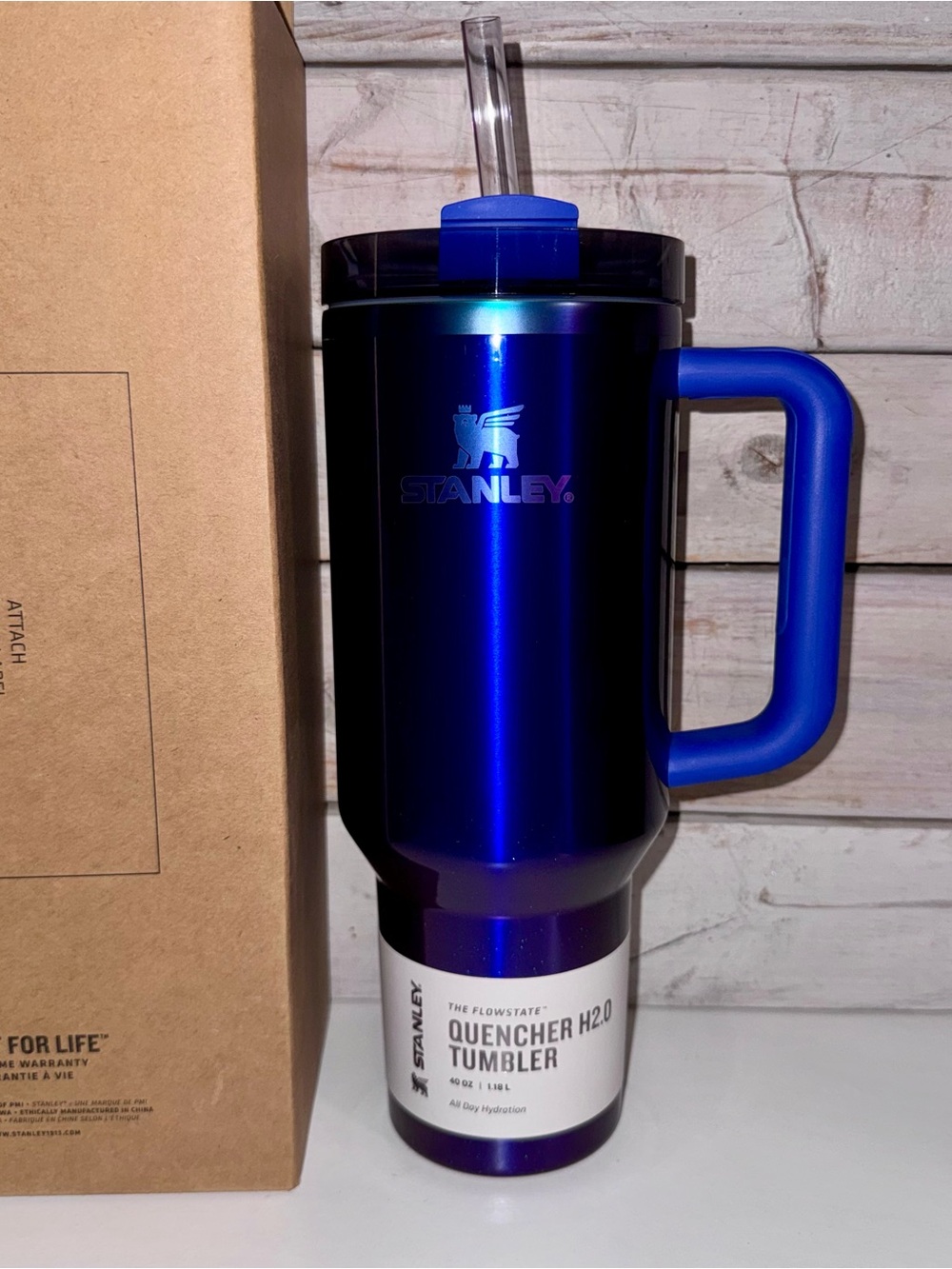 Stanley 40oz Quencher Tumbler Star Shine Glitter Blue - New in Box! 💫
